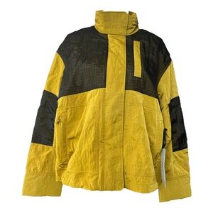 Lululemon Water-Repellent Mesh Black & Gold Jacket Size 6